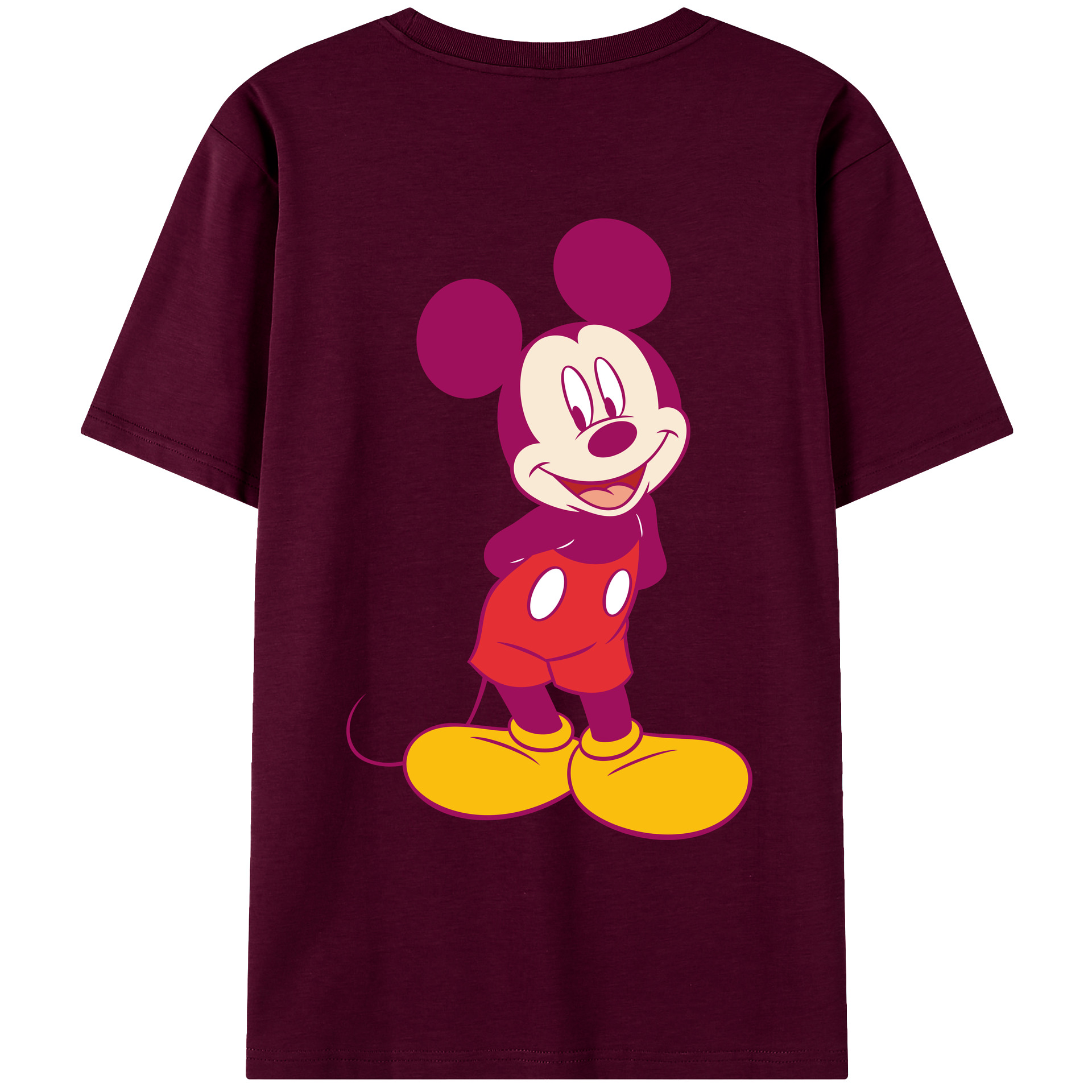 （画像用） ミッキーマウス Mickey Mouse レディース半袖Tシャツ(バックプリント)